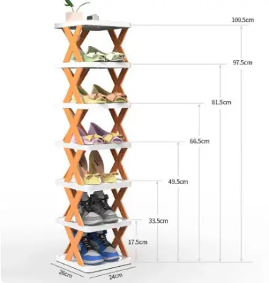Picture of 5 Layer Shoe Rack DIY Shoe Shelf Saving Space Shoe Cabinet Home Doorway Simple Entry Multi-Layer Shoe Rack Storage Organizer