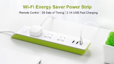 Picture of Broadlink MP2 WiFi Enabled Smart Power Strip With 3 USB Charging Port - White