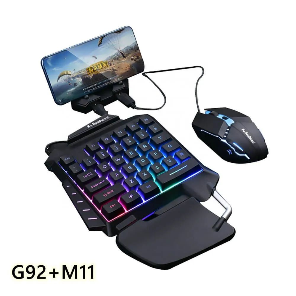 Picture of K-Snake Mobile Gaming RGB Keyboard & Mouse Combo - Black