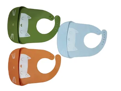 Picture of Silicone Baby Bibs with Food Catcher