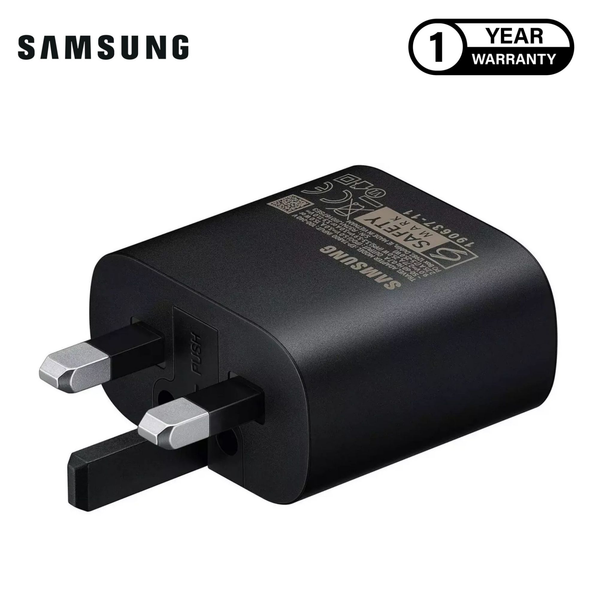 Picture of Samsung TA800 UK 25W Type-C PD Charger (Original, 1 Year Warranty) - Black