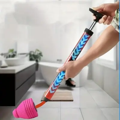 Picture of High Pressure Toilet Unblock One Shot, 2024 Upgraded Toilet Plunger Kits, High Pressure Air Drain Pipe Plunger, Drain Toilet Clog Remover for Sink Bathroom Kitchen Clogged Pipe (1PCS)