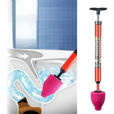 Picture of High Pressure Toilet Unblock One Shot, 2024 Upgraded Toilet Plunger Kits, High Pressure Air Drain Pipe Plunger, Drain Toilet Clog Remover for Sink Bathroom Kitchen Clogged Pipe (1PCS)