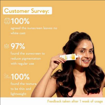 Picture of WishCare 2% Vitamin C Pure Glow Milk Sunscreen | SPF 50 PA++++ 50g