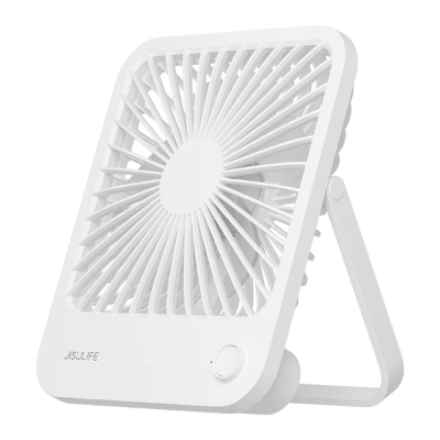Picture of JISULIFE FA26 Rechargeable Ultra Thin Desktop Fan (4500mAh)- White Color - White