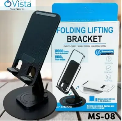 Picture of Folding Lifting Bracket Tablet Stand, Phone Stand Holder All Metal Base Angle Adjustable Cellphone Stand