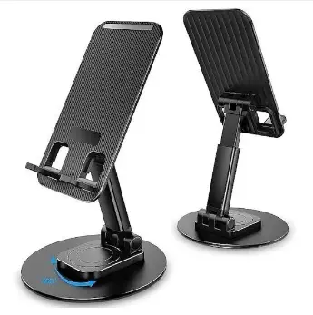 Picture of Folding Lifting Bracket Tablet Stand, Phone Stand Holder All Metal Base Angle Adjustable Cellphone Stand