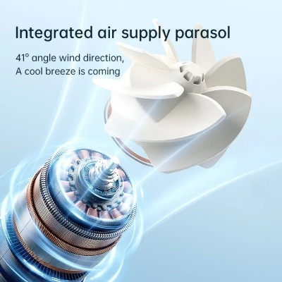 Picture of JISULIFE FA52 Umbrella With Cooling Fan - Black