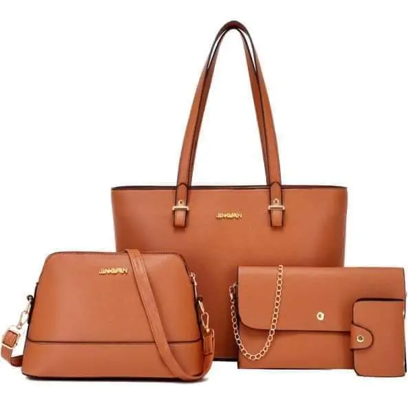 Picture of 4 PCS. FASHIONABLE WATERPROOF LADIES COMBO BAG SET