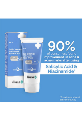 Picture of The derma co Sali-Cinamide Anti-Acne Face Wash with 2% Salicylic Acid & 2% Niacinamide – 80ml