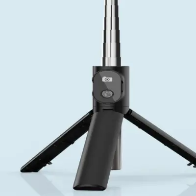 Picture of P20S R1 R1S Bluetooth Wireless Remote Selfie Stick LED light 3 in 1 Extendable Foldable Handheld Monopod Tripod Stand Holder