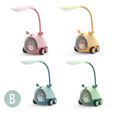 Picture of Small Night Light Eye Protection Charging Reading Book with Power Girl Student Dormitory Study Bedside Cartoon Child Desk Lamp