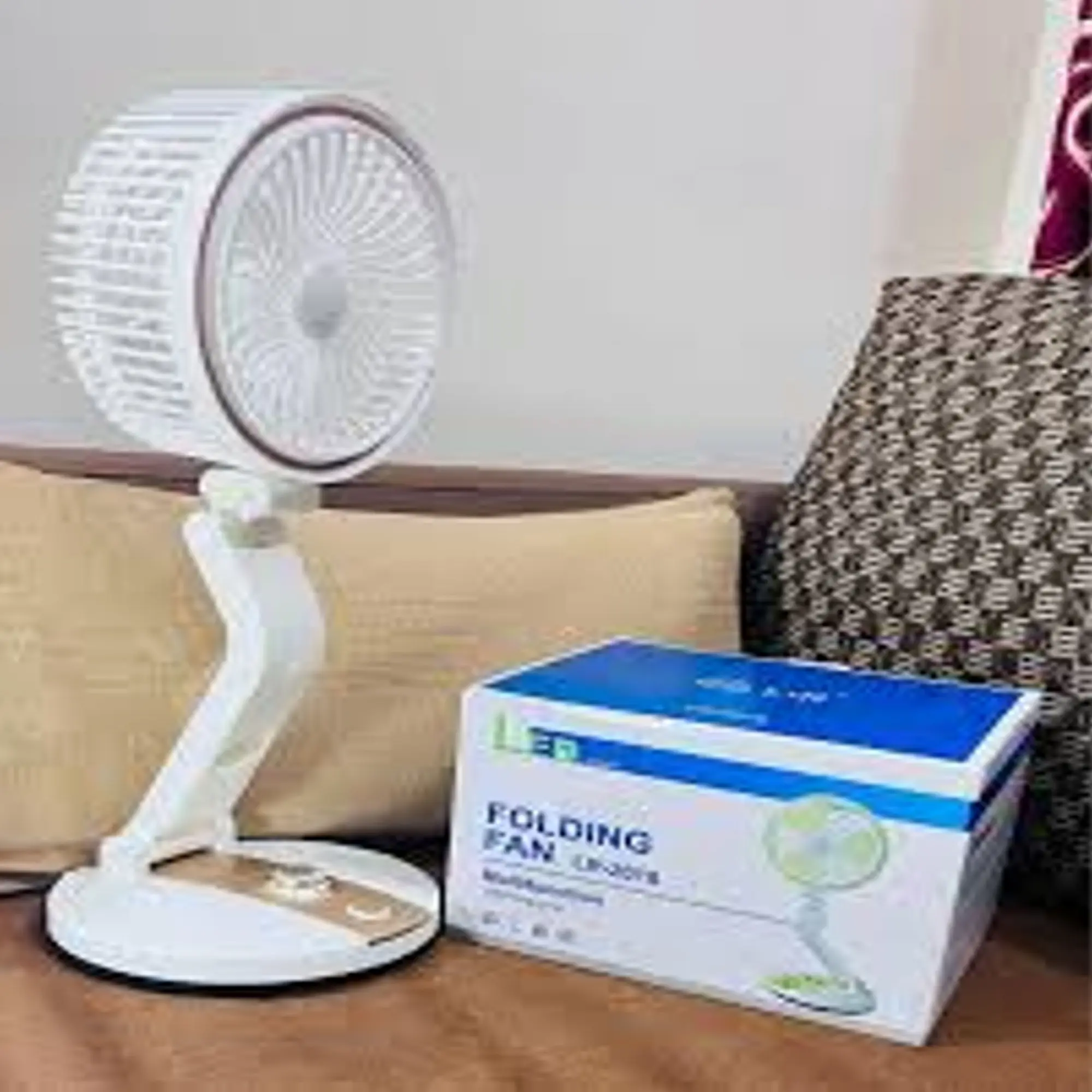 Picture of New Rechargeable Folding Table Fan with Led Light