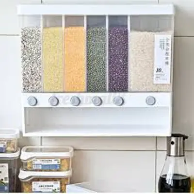 Picture of 10Kg Grain Case Cereal Dispenser Storage Boxes Kitchen Food Bean Rice Container