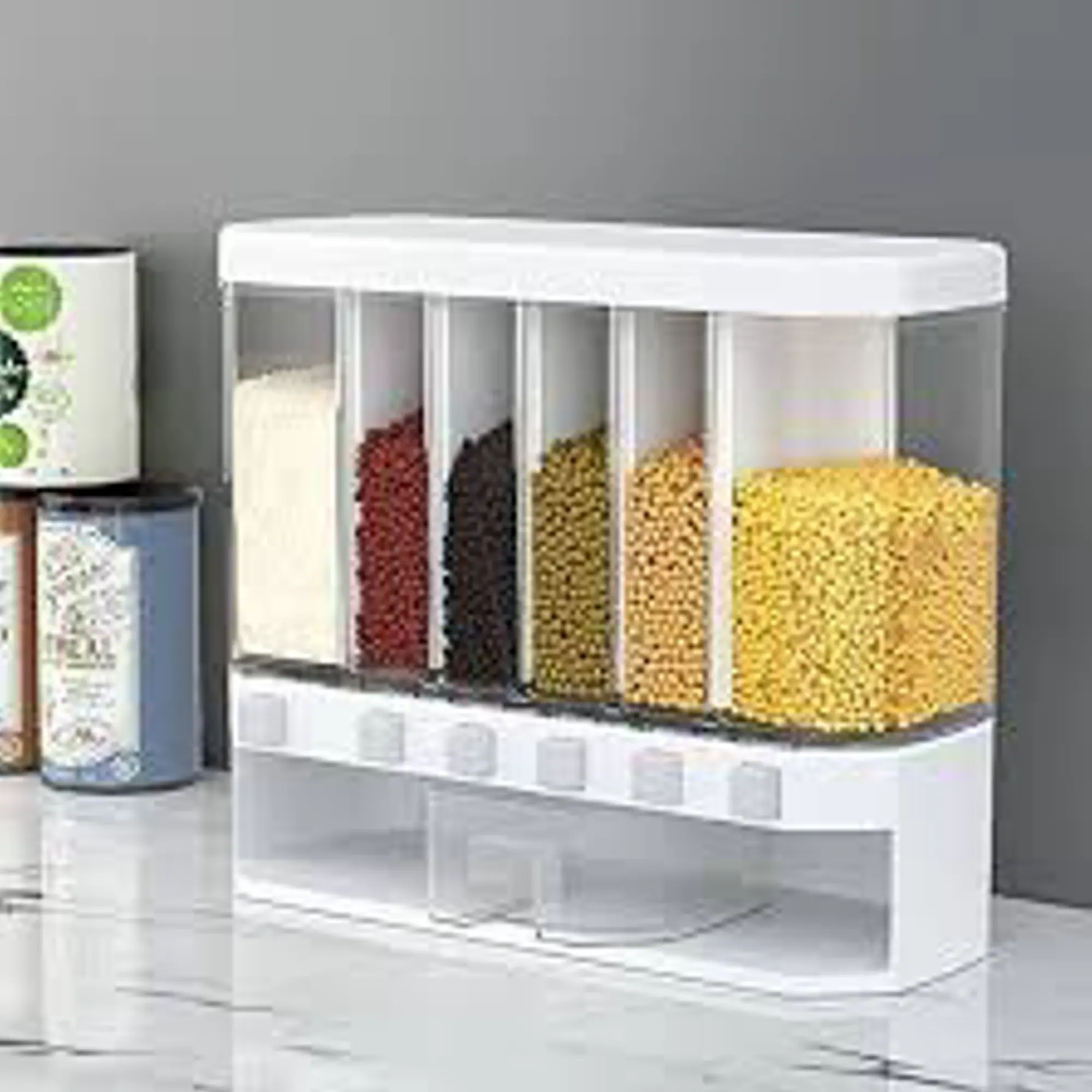 Picture of 10Kg Grain Case Cereal Dispenser Storage Boxes Kitchen Food Bean Rice Container