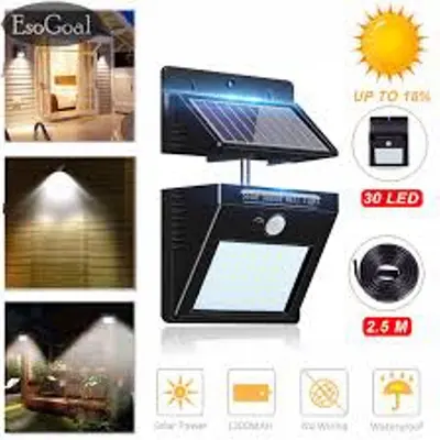 Picture of 30 LED Motion Sensor Wall Solar Light Waterproof Security Lamp
