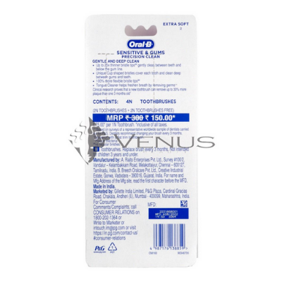 Picture of Oral-B Toothbrush Sensitive & Gums Precision Clean 4s Extra Soft