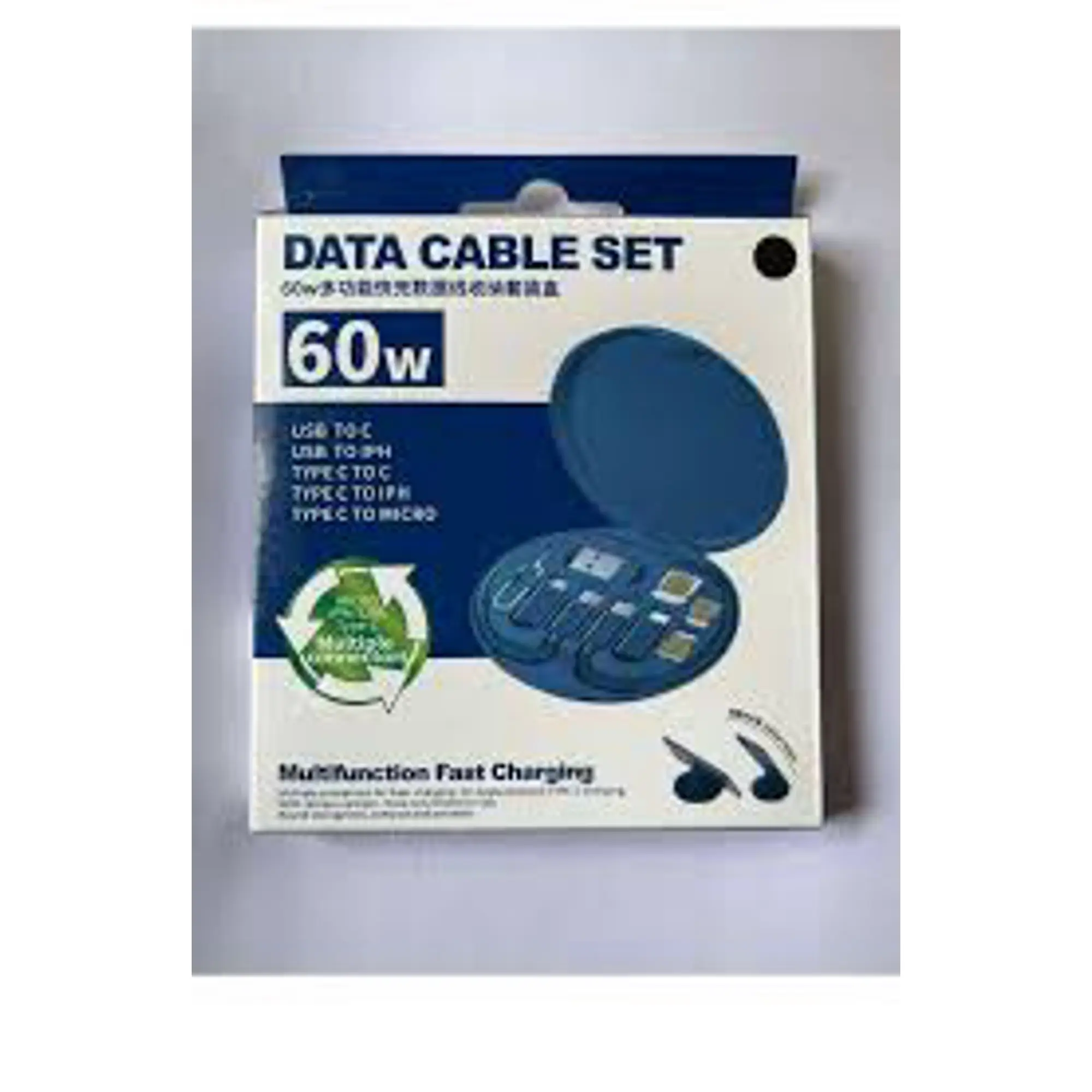 Picture of 6 in1 Mini Data Cable Set Storage Box 60w Quick Charge Multi Function Data Cable Mobile Phone Holder Storage Box