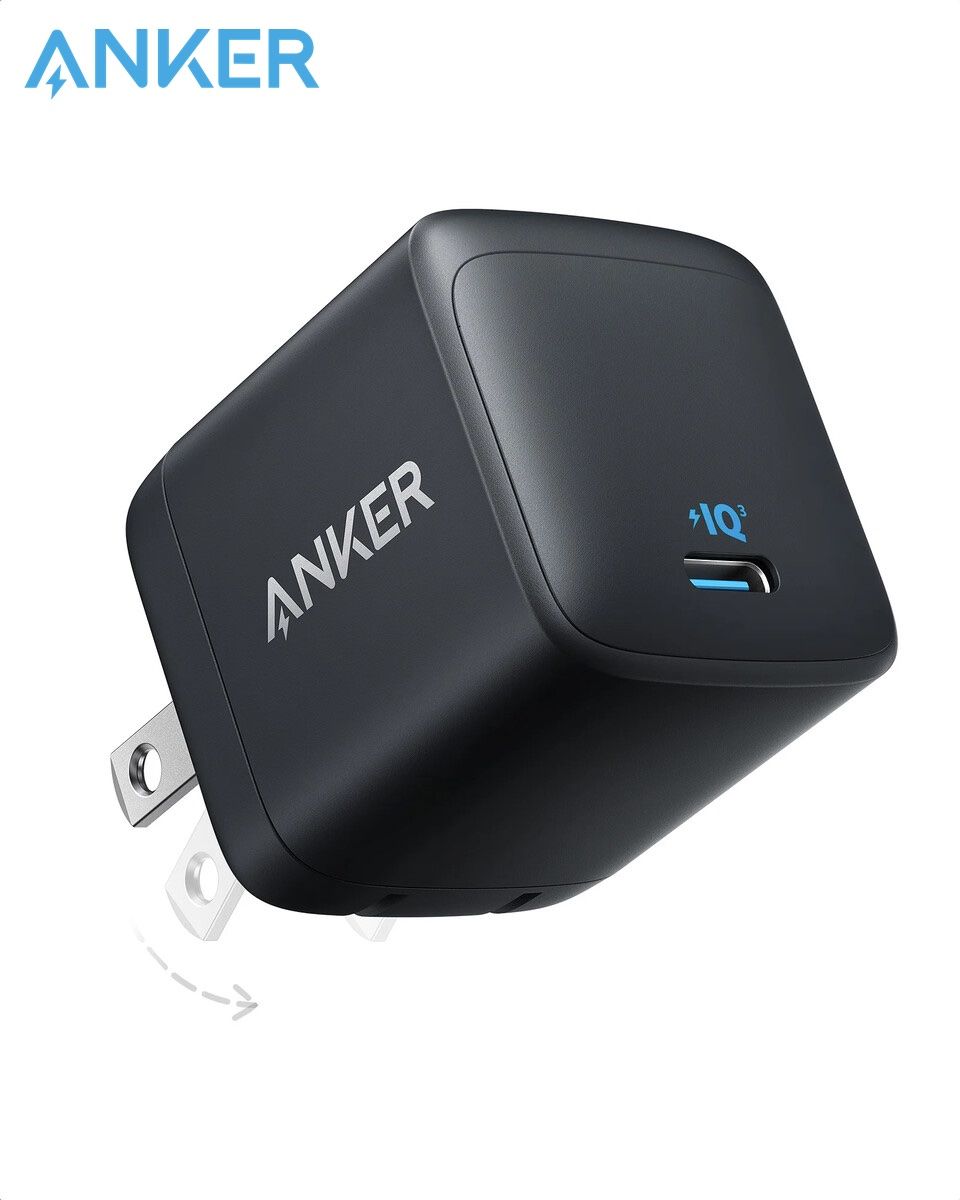 Picture of Anker 313 GaN 30W Type-C Fast Charger PIQ 3.0 – Black Color - Black