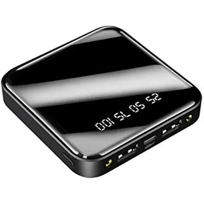 Picture of 20000mAh Mini Power Bank with Built in 4 Cables, Fast Charging, and Flashlight, Portable External Battery for Apple, Micro USB, Type C Devices