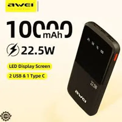 Picture of Awei P10K 10000mAh Fast Charing Powerbank 22.5W Power Bank