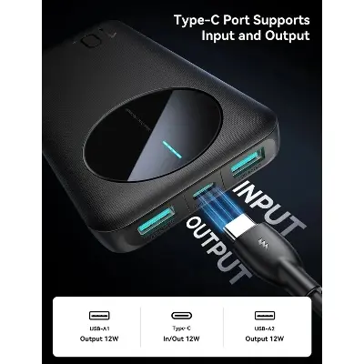 Picture of JOYROOM PBF12 2.4A LED Power Bank 12W 10000mAh