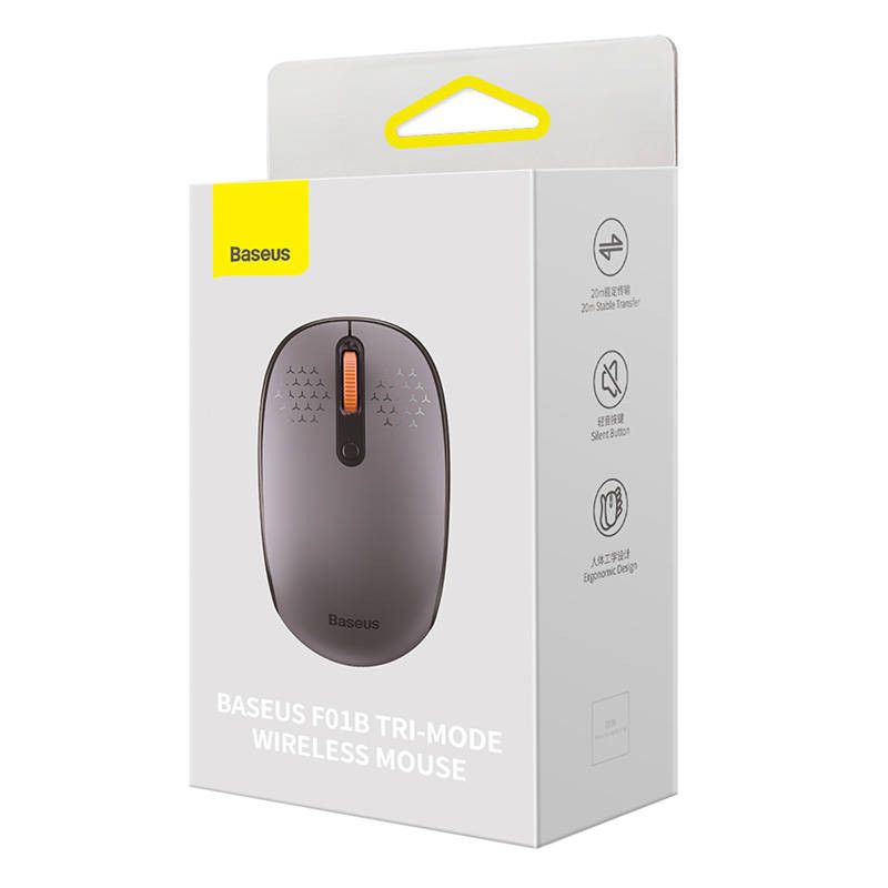 Picture of Baseus F01B Tri-Mode Wireless Mouse- Black Color - Brown