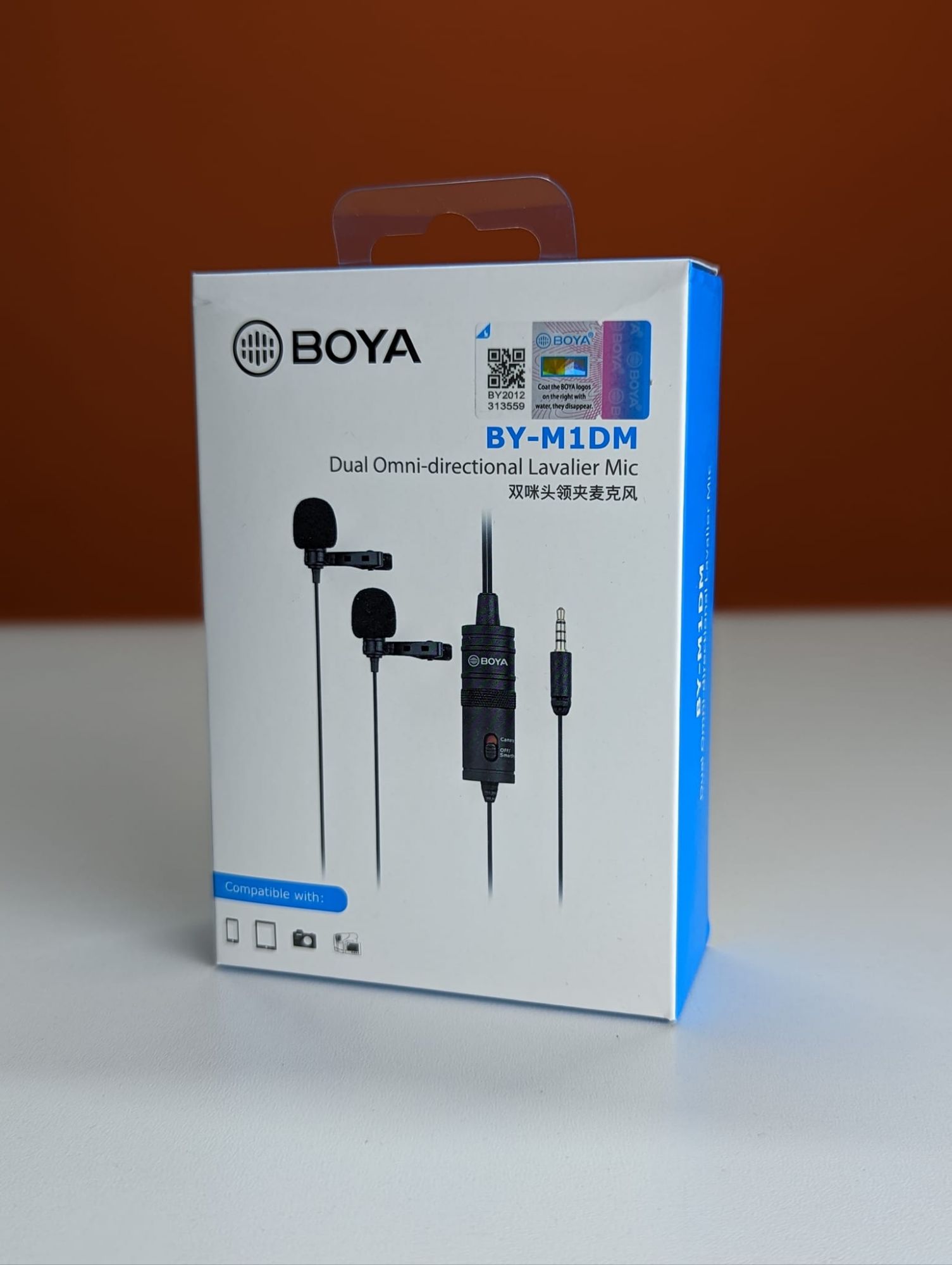 Picture of original Boya Dual Clip Interview Microphone (BOYA M1DM)