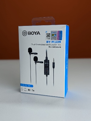 Picture of original Boya Dual Clip Interview Microphone (BOYA M1DM)