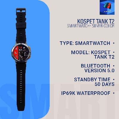 Picture of KOSPET TANK T2 Smartwatch- Silver Color( 2years replacement warranty) - Silver