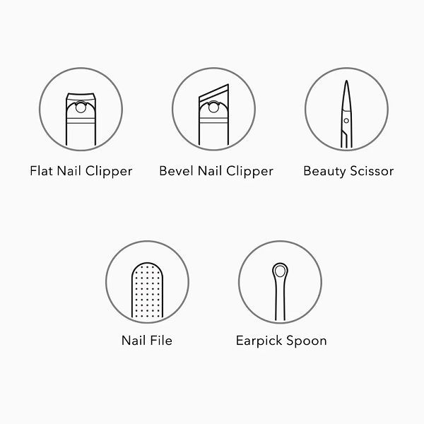 Picture of XIAOMI Mijia Nail Clipper Set 5Pcs With Storage Box - Violet