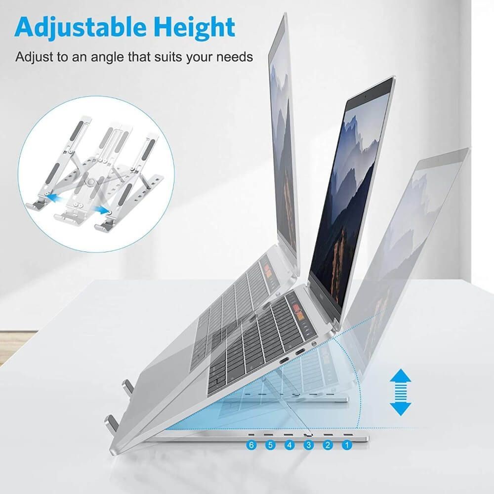Picture of Portable Aluminium Laptop Stand/ Folding Laptop Stand - Silver