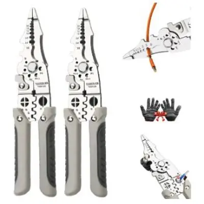Picture of Multifunctional Wire Stripper Crimper Cable Cutter Pliers, Stainless Steel Wire Stripper, Multi-Purpose Professional Wire Stripping Tool