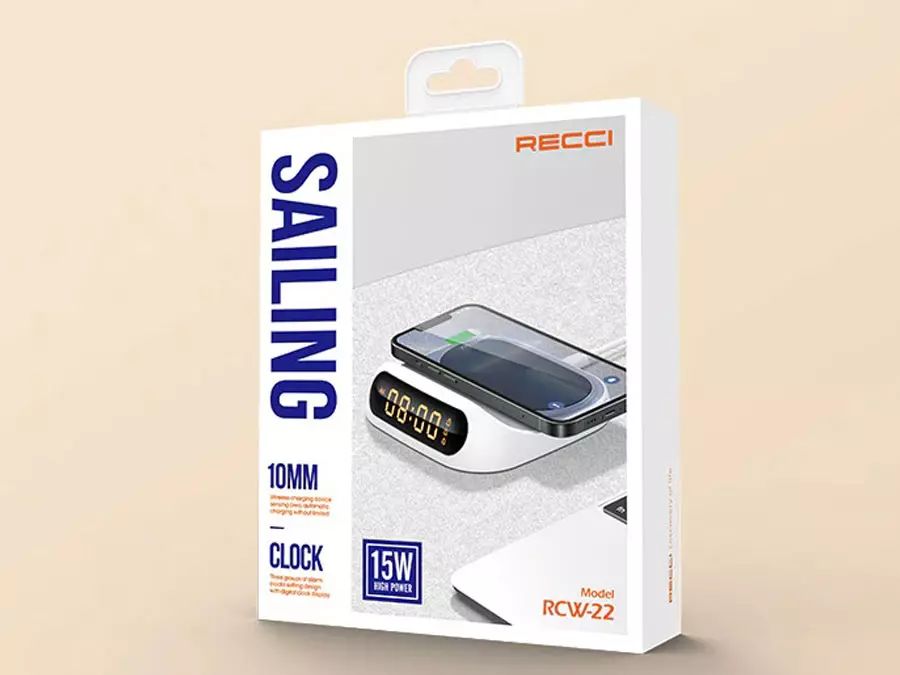 Picture of Recci RCW-22 Clock Wireless Charging - White
