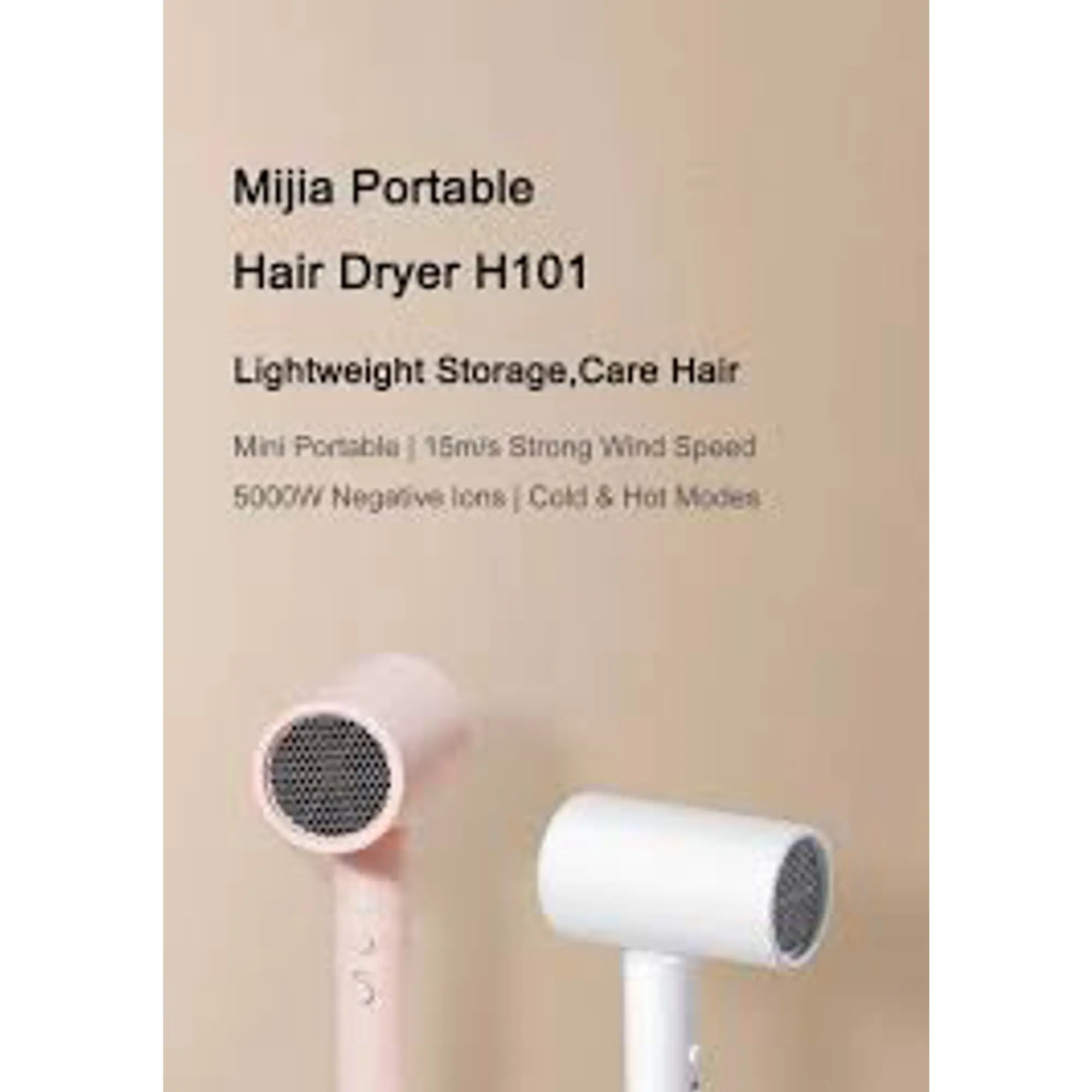 Picture of Mijia H101 Electric Hair Dryer Negative Ion 1600W Quick Dry Low Noise Hairdressing