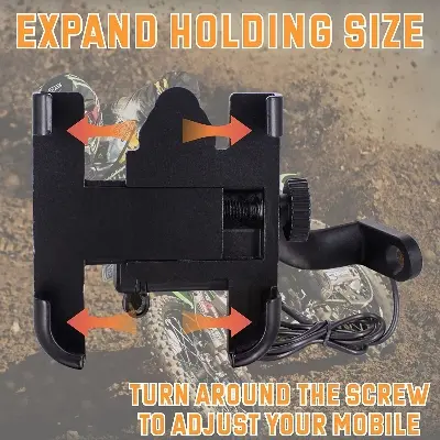 Picture of Aluminum Alloy Adjustable Bike Mobile Phone Holder Full Metal bike Motorcycle Mobile Holder Phone Bracket Mountain Bike Mobile Stand C2