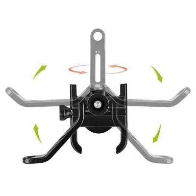 Picture of Aluminum Alloy Adjustable Bike Mobile Phone Holder Full Metal bike Motorcycle Mobile Holder Phone Bracket Mountain Bike Mobile Stand C3