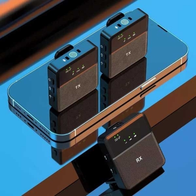 Picture of SX9i Dual Professional Wireless Lapel Microphone For IPhone (1:2) - Black