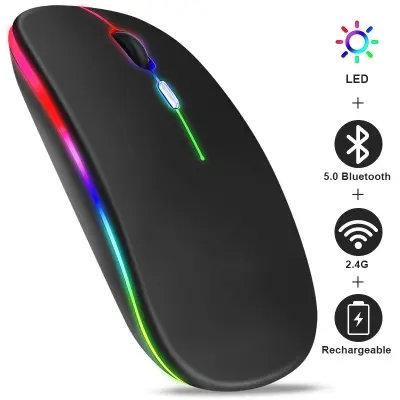 Picture of Rechargeable Optical Mouse, Wireless Computer Gamer 2.4GHz Mouse