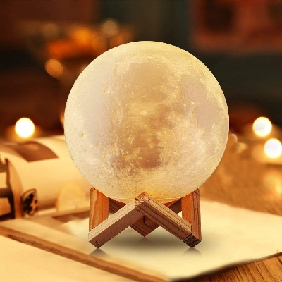 Picture of Rechargeable 3D Moon Lamp(1 year warranty) - Multicolor