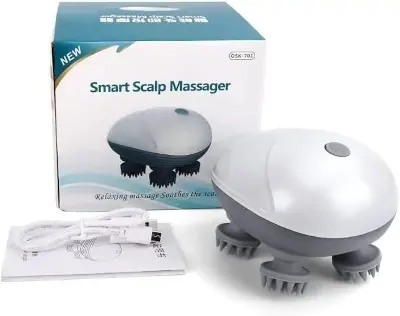 Picture of Smart Scalp Massager OSK-701 – Electric USB-Powered Head Massager with 4 Massage Nodes, Relaxation & Stress Relief