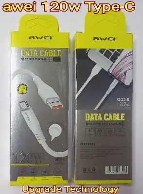 Picture of awei USB Type C 120w Max Super-Fast Charging Cable For all Smart  Phone & Others Device