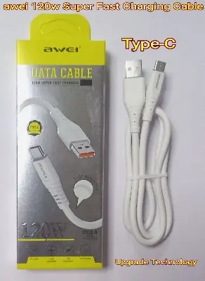 Picture of awei USB Type C 120w Max Super-Fast Charging Cable For all Smart  Phone & Others Device
