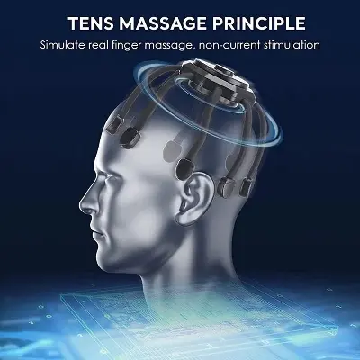 Picture of Electric Head Massager for Stress Relief, Scalp Massage, Physiotherapy Claw, Decompression Head Scratcher, Improve Sleep