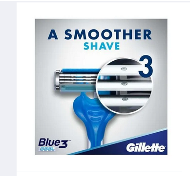 Picture of Gillette Blue 3 Disposable Razors With Comfort Gel For Men - 8 Pieces