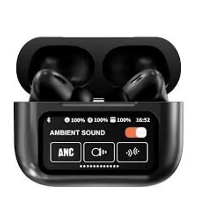 Picture of A9 Pro ANC/ENC Double Dark Noise Reduction Touch Control Wireless Earbuds With Smart Display
