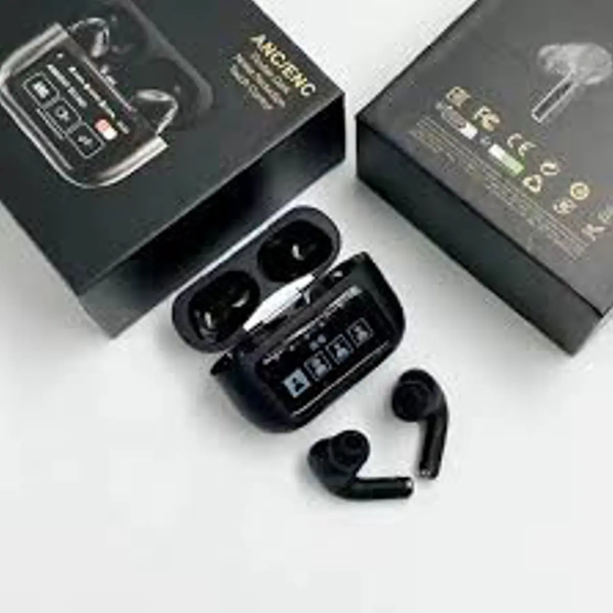 Picture of A9 Pro ANC/ENC Double Dark Noise Reduction Touch Control Wireless Earbuds With Smart Display