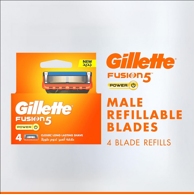 Picture of Gillette Fusion Power Men Razor Blade Refills, 4 Count
