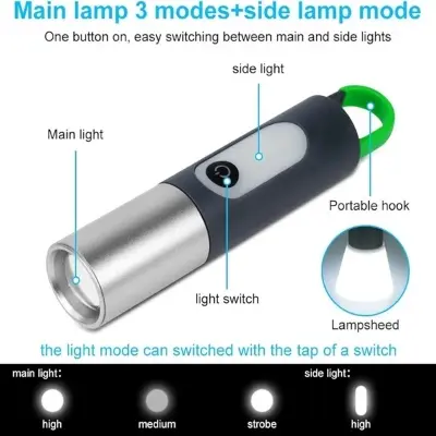 Picture of Digital Thunder X LED2835 Ultra-Bright Waterproof Rechargeable Zoomable Torch Light