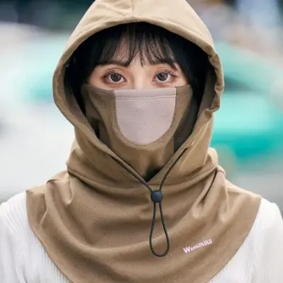 Picture of Cycling Cold Protection Mask, Bike Cycling Neck Warmer, Wind-Resistant Winter Face Mask, Face Cover Hat Cap Scarf